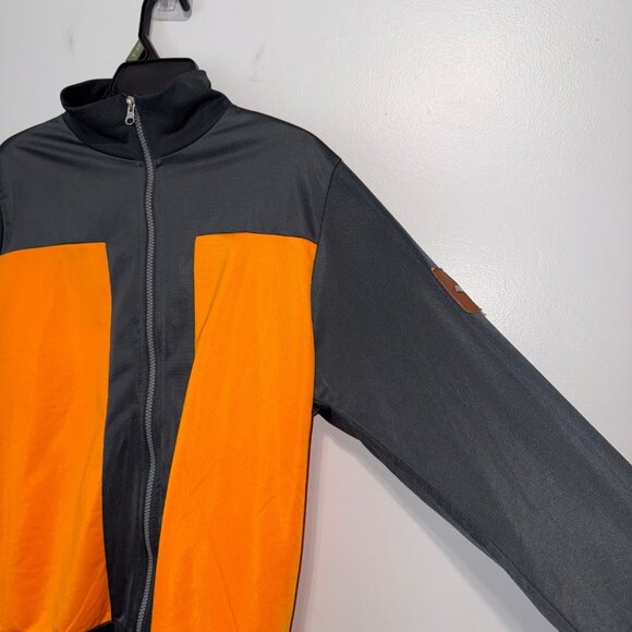 Naruto Shippuden Jacket Black/Orange Zip-Up Anime Cosplay Costume Unisex Size M - Picture 4 of 9